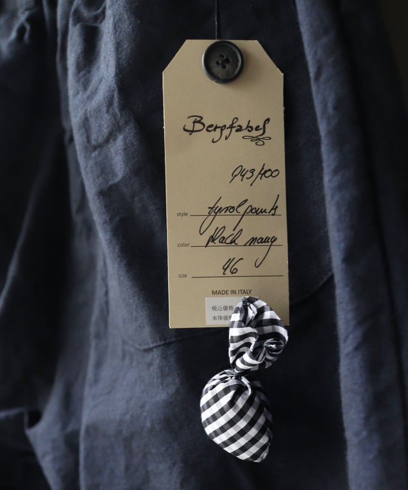 Bergfabel バーグファベル / tyrol pants straight legチロル