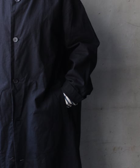 cavane キャヴァネ / Round-Coat Linen/Cotton100硫化染めコート / ca-26017