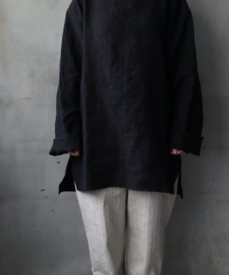 klauseクロイゼ / Sun-dried Linen C.S Shirt Middle Lengthシャツ/ kla-25012
