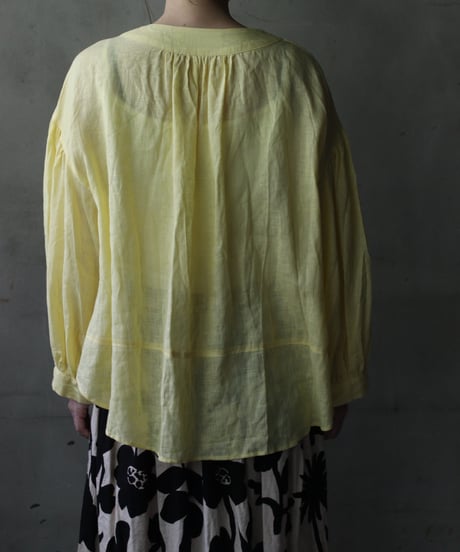 cavane キャヴァネ / V Pull-over blouse linen100ブラウス / ca-25163