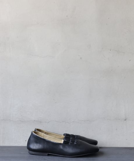 TATAROU with cavane limited shoes /【受注生産】Shirred slip-on Lamb靴 / Tat-26001