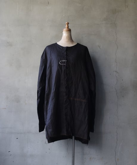 KLASICA クラシカ / Split Raglan Collar Less Shirts "SH-044"-BGシャツ / kl-25004
