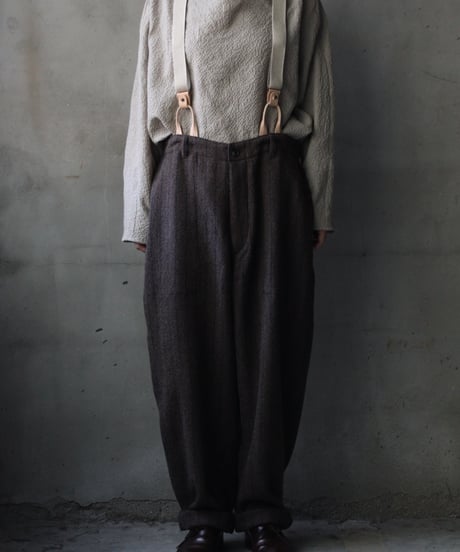 cavane キャヴァネ / Over-pants with suspender wool100パンツ / ca-25161