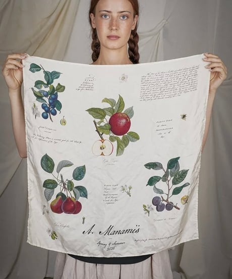 ALEKSANDR MANAMISアレクサンダーマナミ/ LES FRUITS HANDKERCHIEF SCARFスカーフ / am-26012