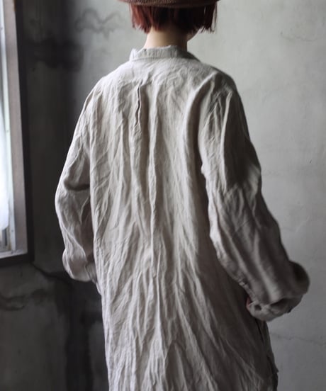 cavane キャヴァネ / Chemise Maison With Col Linenプルオーバーシャツ / ca-25054