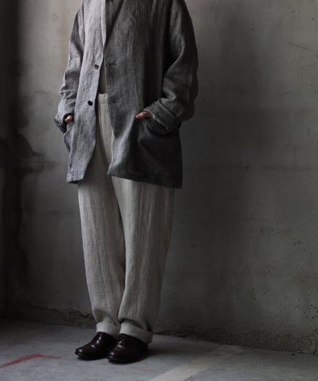 klauseクロイゼ / Tailored Jacket Linen100 Herring-boneジャケット/ kla-25023