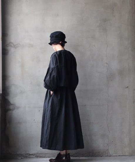 cavane キャヴァネ / Gathered Waist Sleeveless Dress Linen&Cotton100ワンピース / ca-26033