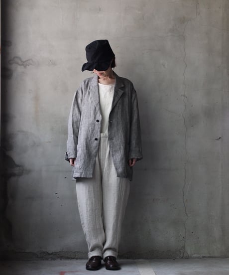 klauseクロイゼ / Tailored Jacket Linen100 Herring-boneジャケット/ kla-25023