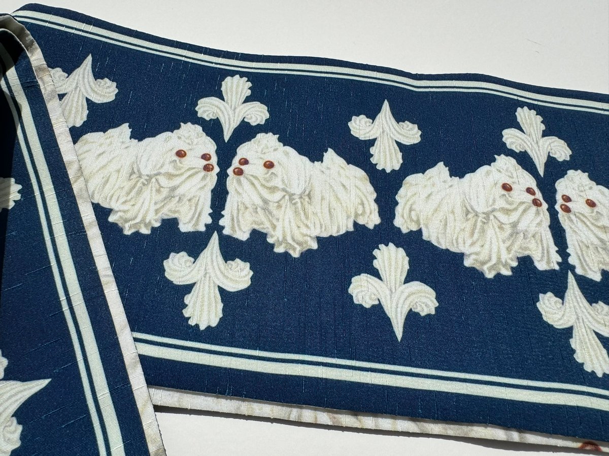 リバーシブル半幅帯“whipped cream dog” 二色展開 | highcaloryo