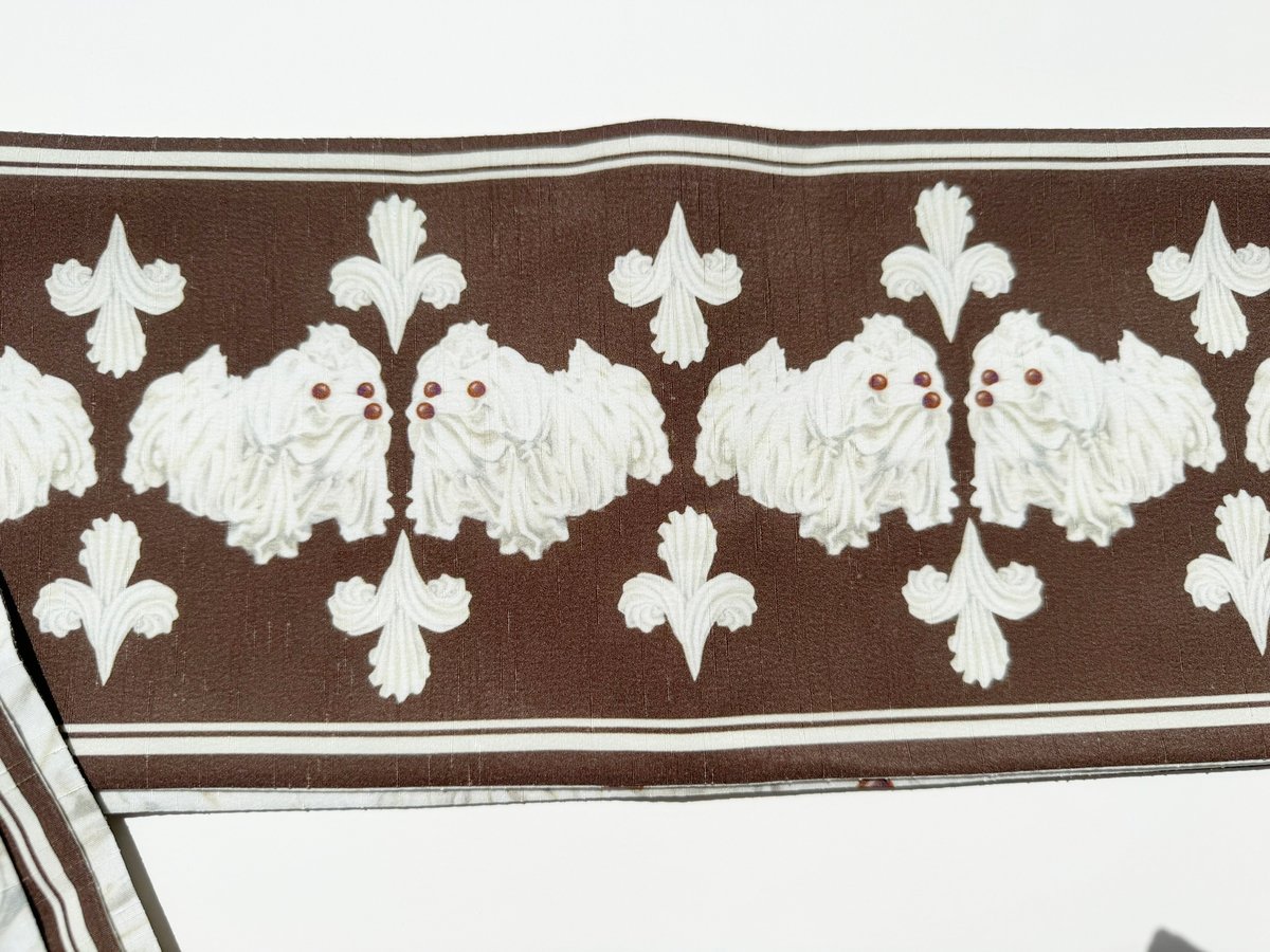 の*じ様 半幅帯 リバーシブル クリーム系 リバーシブル半幅帯 『whipped cream dog』 二色展開 | highcalory
