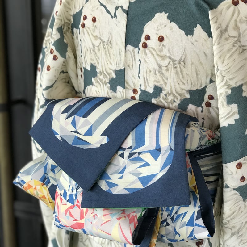 whipped cream dog 袷着物/ブルー・ブラウン・ピンク | highcalory 