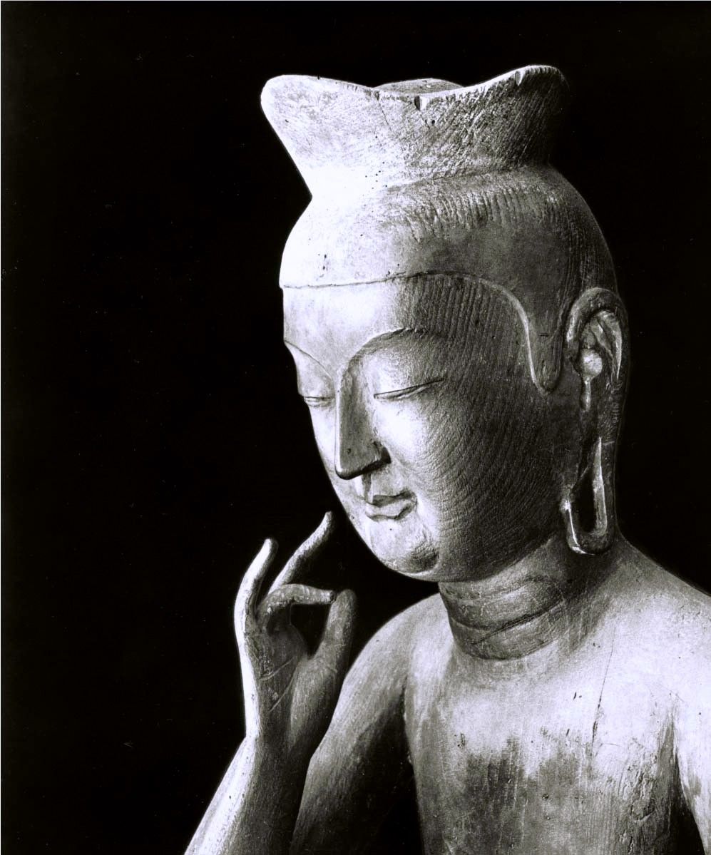 広隆寺弥勒菩薩」（半身）全紙サイズハイブリッド仏像ポスター | 鹿鳴