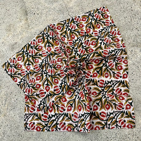 Sanganer Printed Handkerchief (Warm Color)