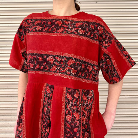 Ajrakh Print Summer Dress《Long / Midi》