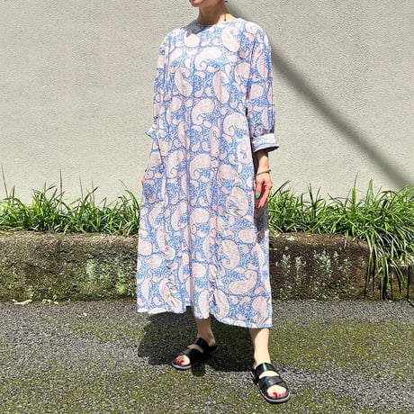 Sanganer Hand Block Printed Side Gather Dress
