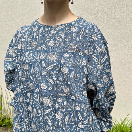 Sanganer Hand Block Printed Side Gather Dress
