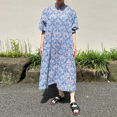 Sanganer Hand Block Printed Side Gather Dress