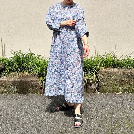 Sanganer Hand Block Printed Side Gather Dress