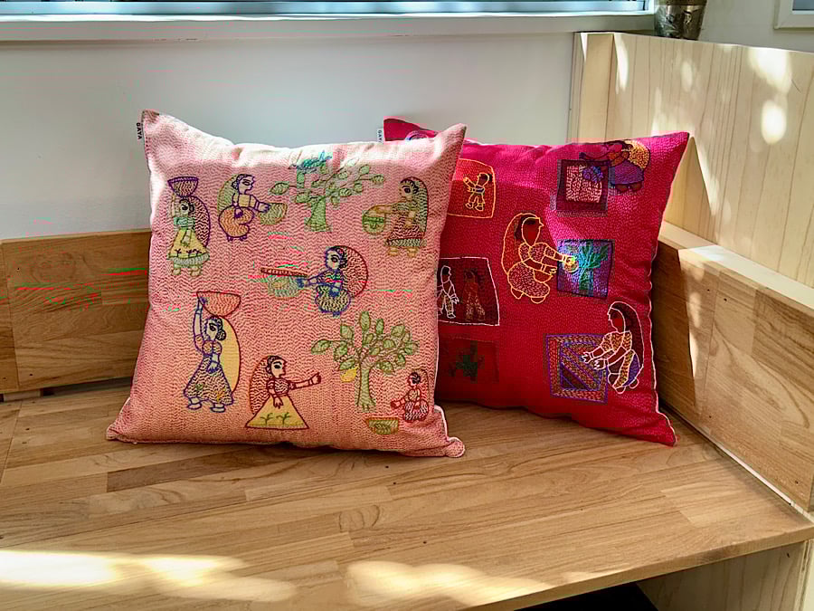 Sujini Cushion Cover 43*43 (Making Sujini) | GA