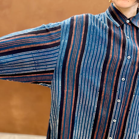 Modern Ajrakh Over Sized Shirt