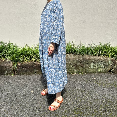 Sanganer Hand Block Printed Side Gather Dress