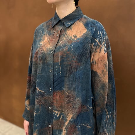 Modern Ajrakh Over Sized Shirt