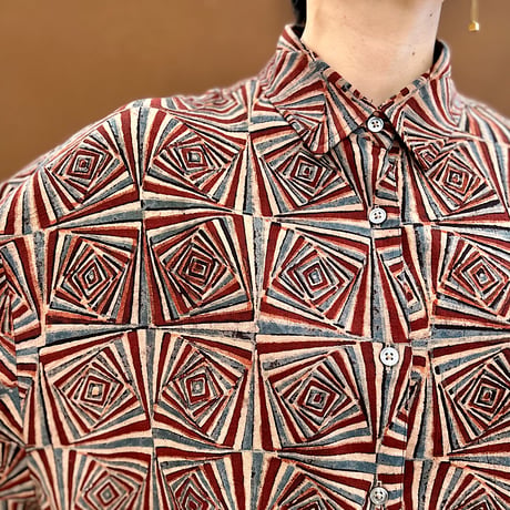 Modern Ajrakh Over Sized Shirt