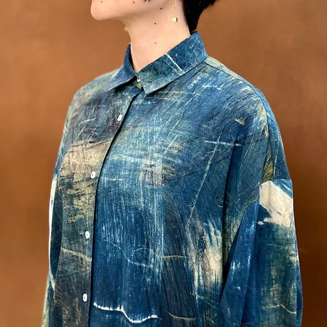 Modern Ajrakh Over Sized Shirt