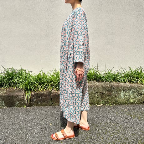 Sanganer Hand Block Printed Side Gather Dress