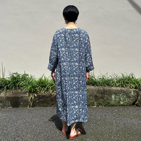 Sanganer Hand Block Printed Side Gather Dress