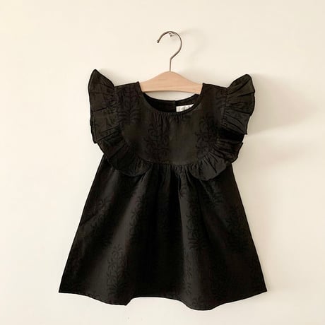 GAYA Renu, Frilly Dress (Black & Black Flower)