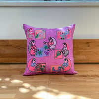 Sujini Cushion Cover 40*40 (Making Sujini) Pink