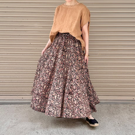 Kalamkari Block Printed Mermaid long Skirt