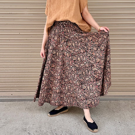 Kalamkari Block Printed Mermaid long Skirt
