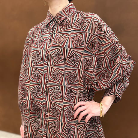 Modern Ajrakh Over Sized Shirt