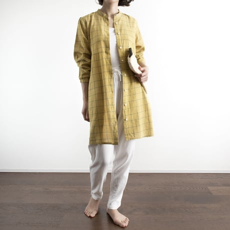 Khadi Cotton Natural Dyed Shirt Dress