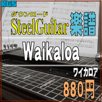 スチールギター楽譜　ワイカロア　Waikaloa　ダウンロード楽譜