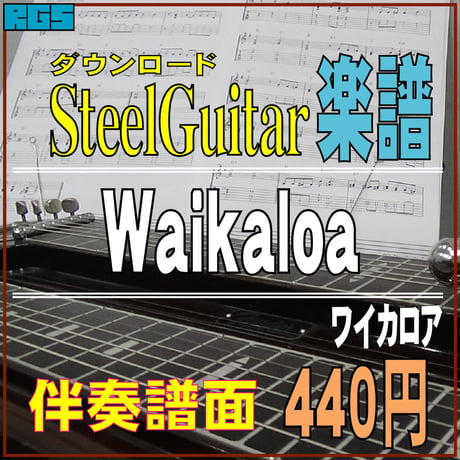 スチールギター伴奏楽譜　伴奏（ワイカロア）