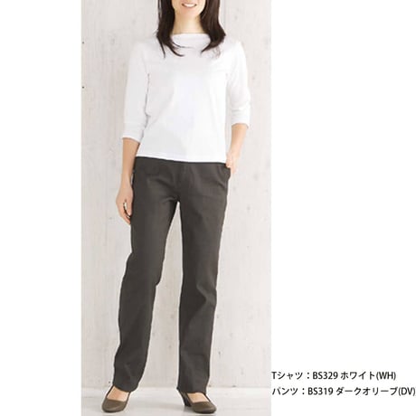 BS319 ストレッチリネンレディスパンツ