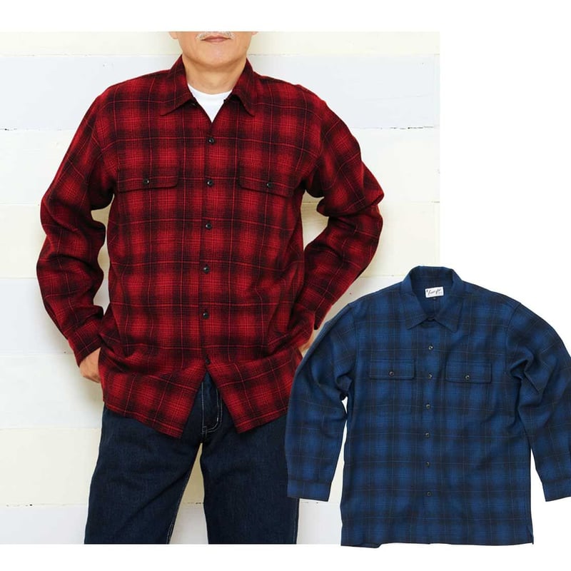 BS293 ウールチェックシャツ/メンズ | beaspo Outlet Store