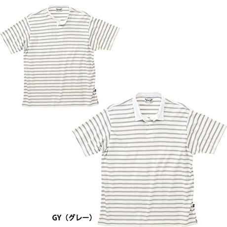 BS307CuLコットンボーダー半袖シャツ/メンズ