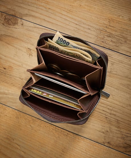 MR.OLIVE E.O.I ミスターオリーブ / HORWEEN CHROMEXCEL LEATHER / COMPACT ZIP WALLET / ME123H