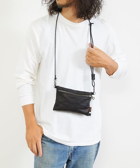 MR.OLIVE E.O.I ミスターオリーブ / WATER PROOF LIGHT LEATHER 2WAY MINI SACOCHE / ME683