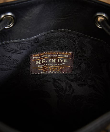 MR.OLIVE E.O.I ミスターオリーブ / WATER PROOF WASHABLE LEATHER / 2WAY SMALL CYLINDER BAG / ME653
