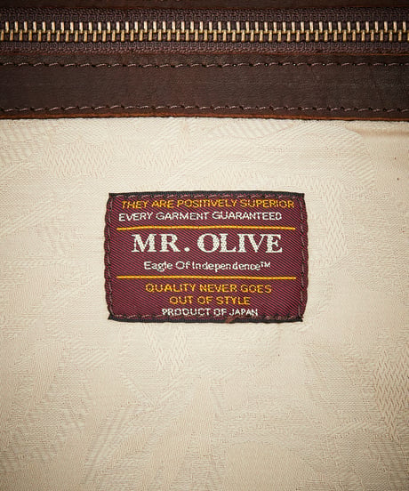 MR.OLIVE E.O.I ミスターオリーブ / WATER PROOF WASHABLE LEATHER / GUSSET POCKET TOTE BAG / ME651