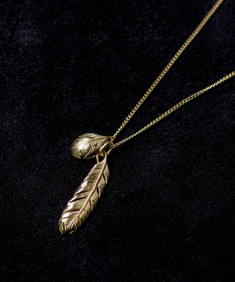 HARIM ハリム / New Leef feather VERY SHINE K18coating ネックレス / HRP080 VG