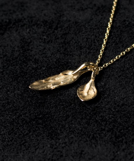 HARIM ハリム / Slender feathers Half Very shine GP ネックレス / HRP105 GP