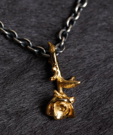 HARIM ハリム / Leef Feather with Golden rose ネックレス / HRP021rose