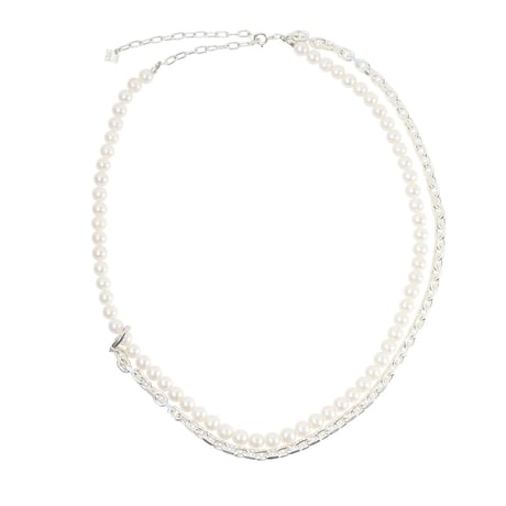 【佐藤健さん着用】her-n023 /HERGO ハーゴ / Droop Chain Pearl Necklace ドループチェーンパールネックレス