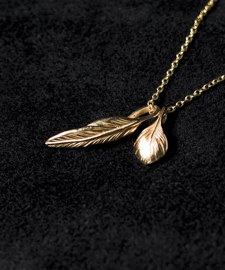 HARIM ハリム / Slender feathers Half Very shine GP ネックレス / HRP105 GP